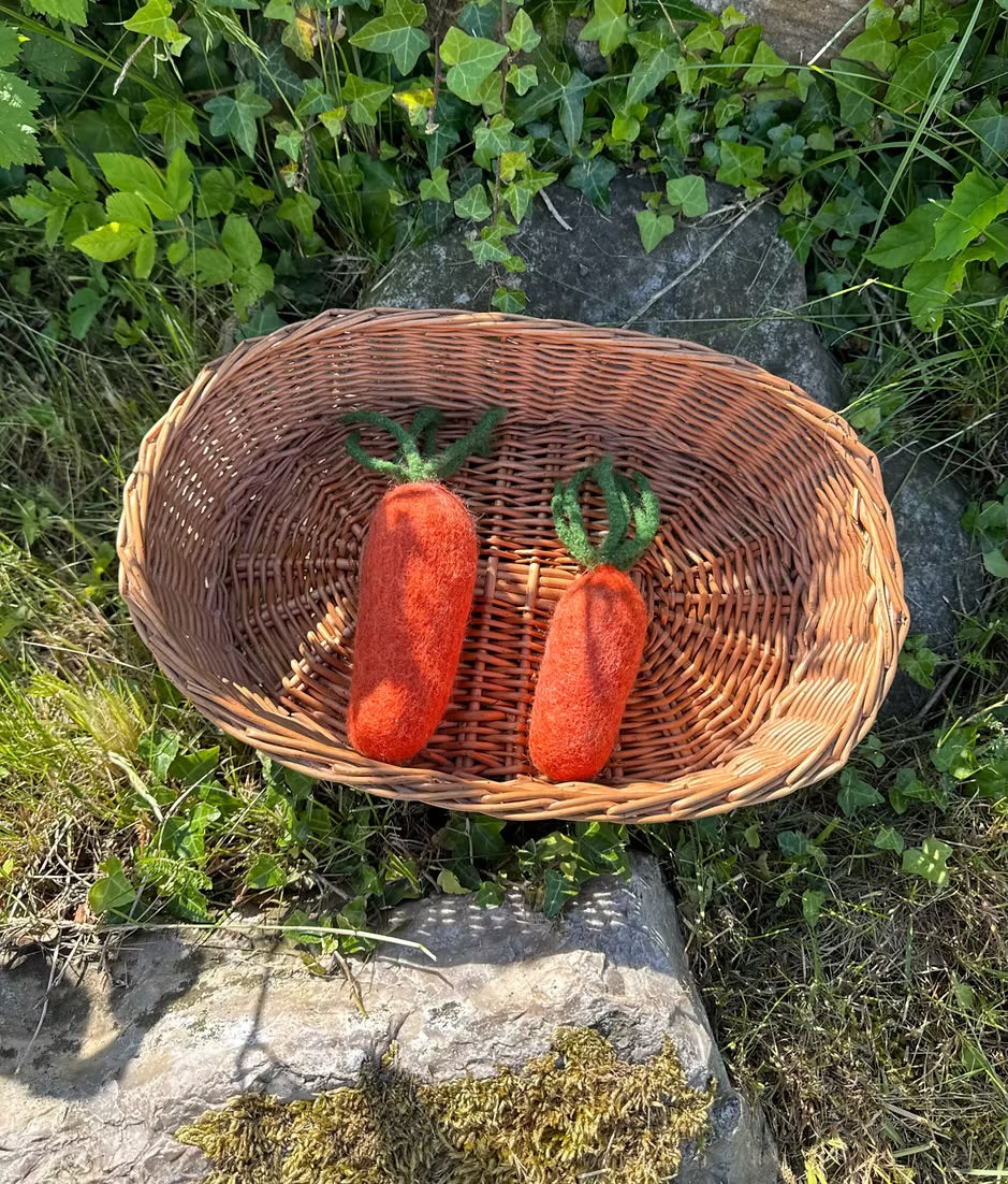 Karotte aus robustem Bio-Wollfilz