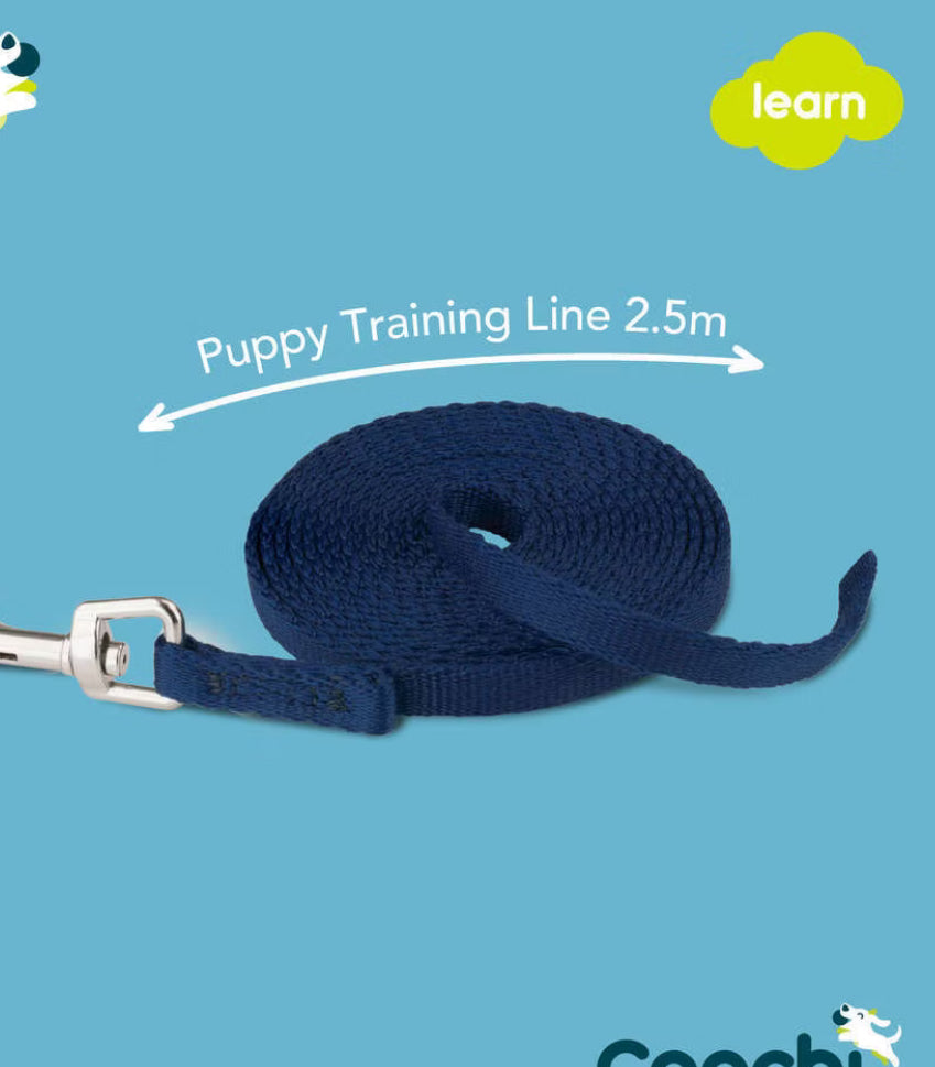Coachi Puppy Training Line Navy 2.5m