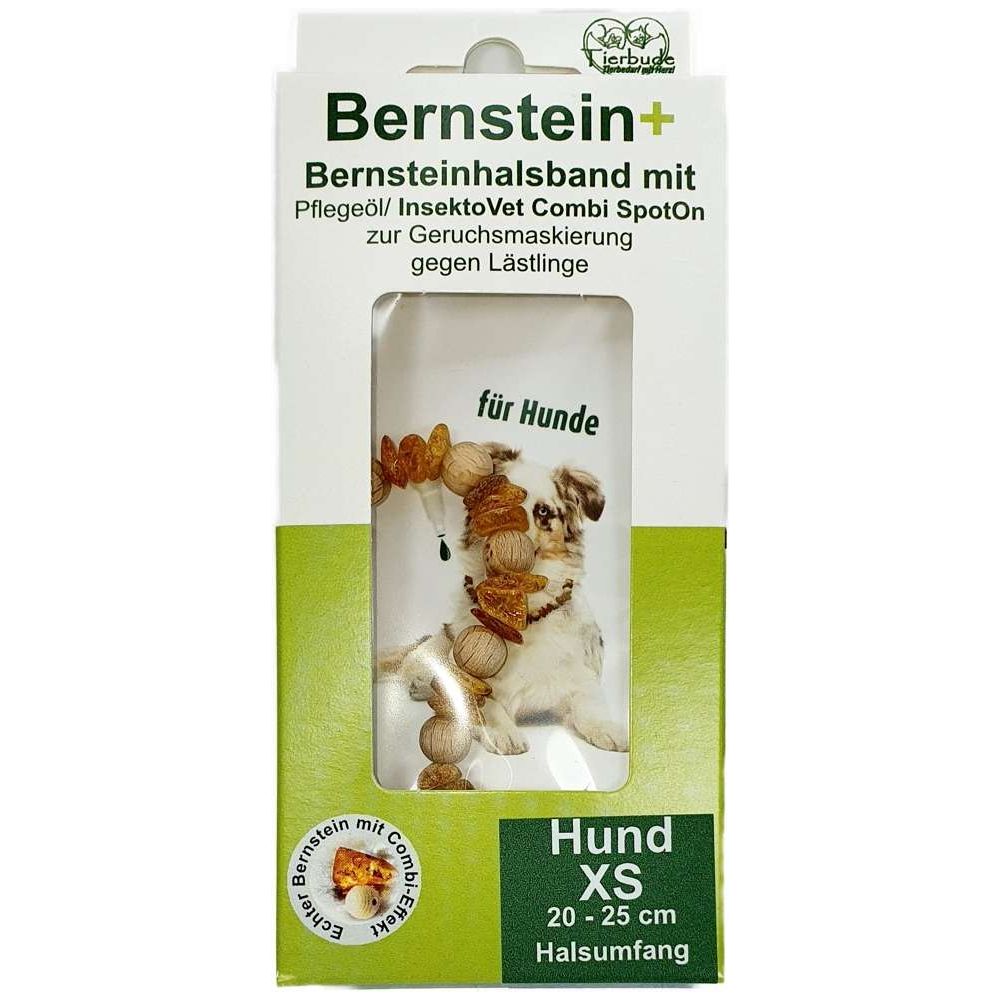 Bernsteinhalsband mit InsektoVet Combi SpotON