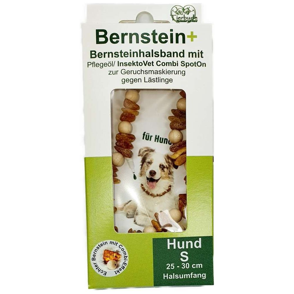 Bernsteinhalsband mit InsektoVet Combi SpotON