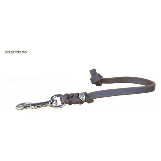 Kurzführer Handschlaufe Fettleder – 12 mm Breite, 35 cm, Braun