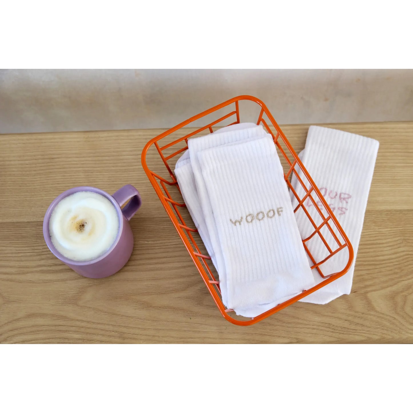 PALOPA TENNIS SOCKEN 2ER SET - LETTERING, LEMON ORCHID