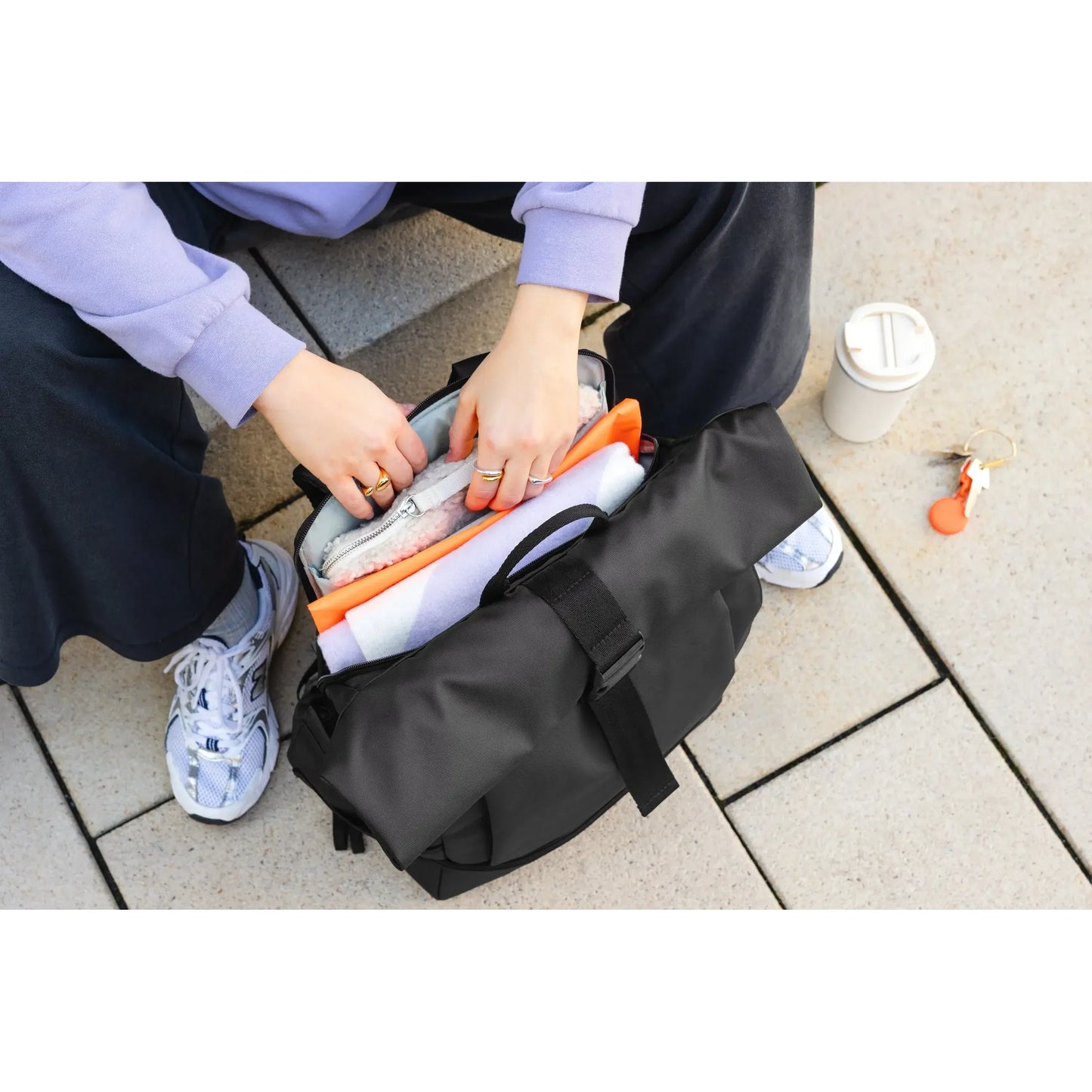 ROLLTOP RUCKSACK - YOSKA, SCHWARZ