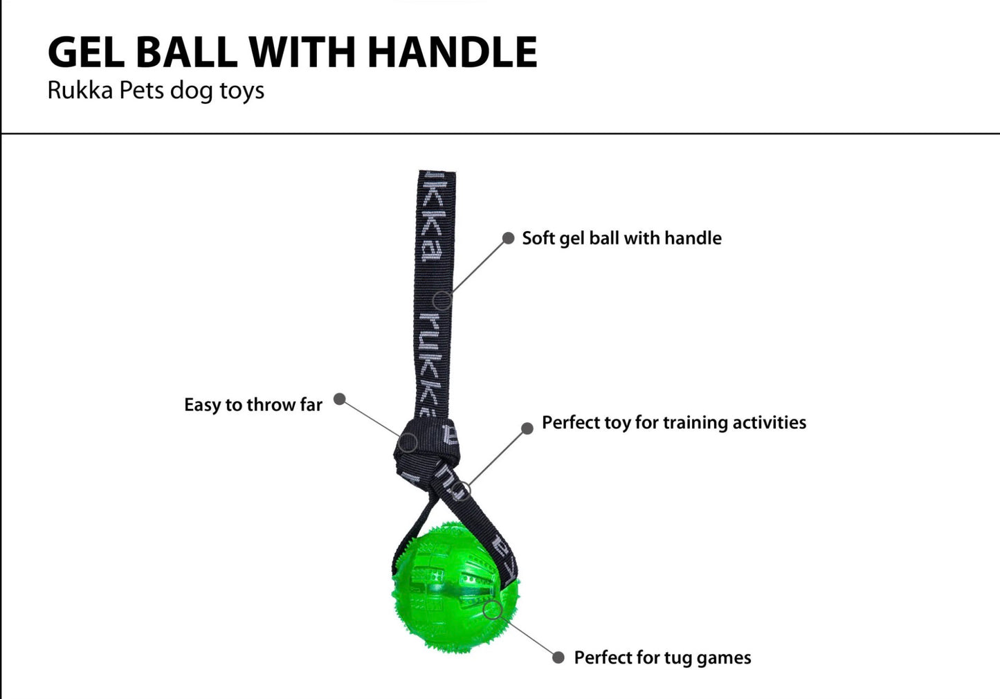 Ruckartig pets Gel ball with handle