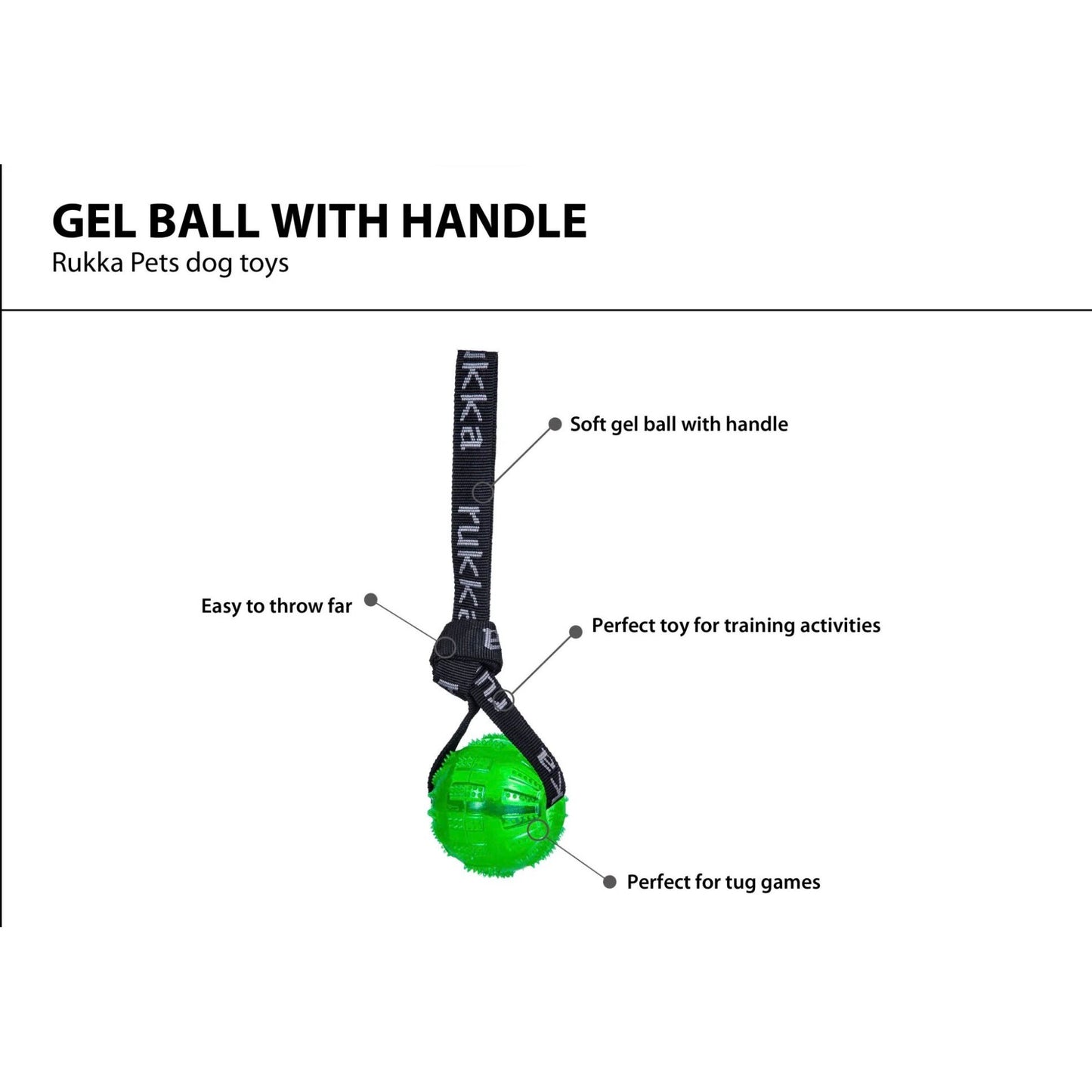 Ruckartig pets Gel ball with handle
