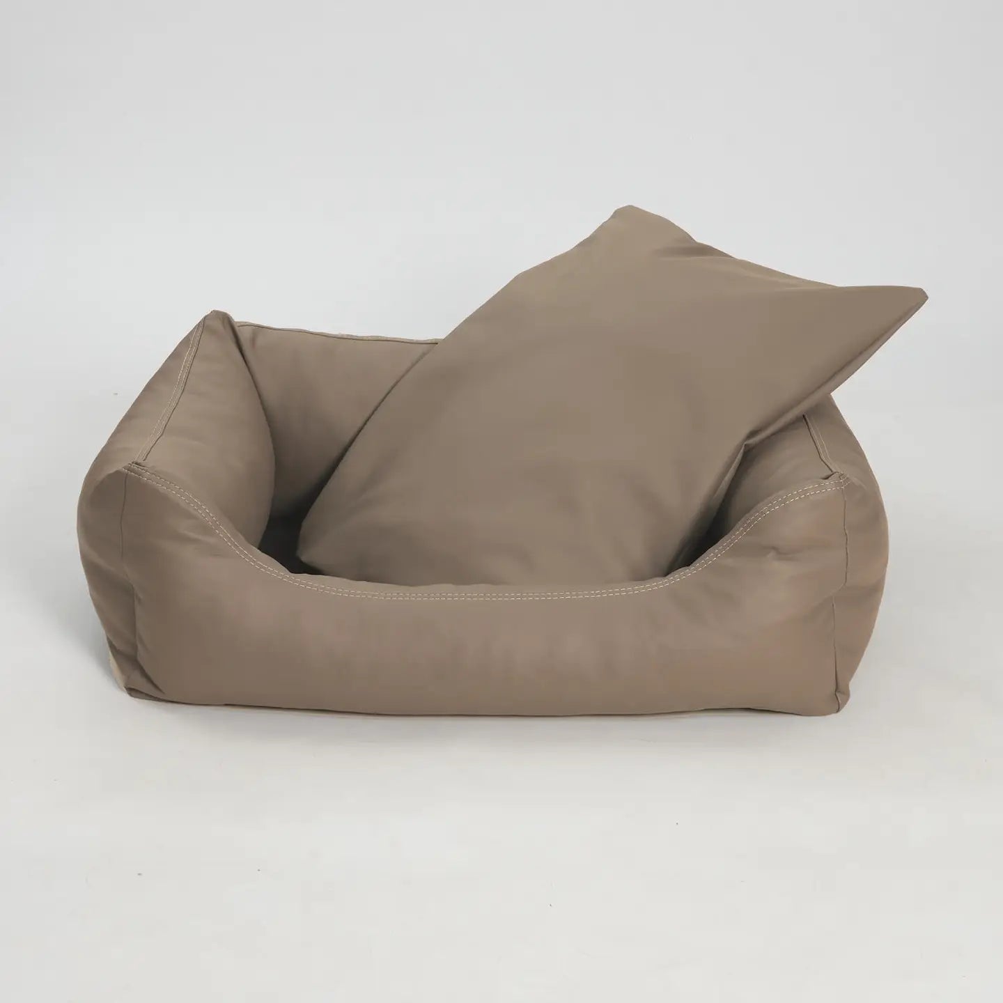 Hundebett Box Bett Saddle Kunstleder sand