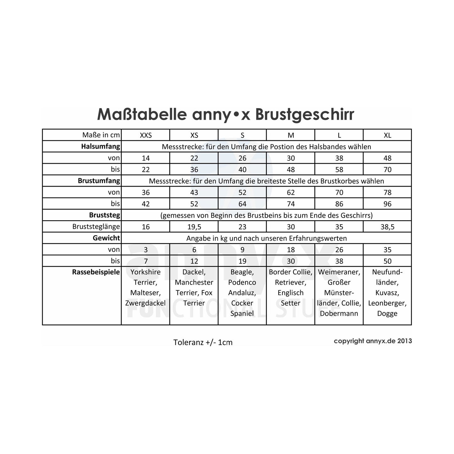 Anny-X Brustgeschirr Open Fun