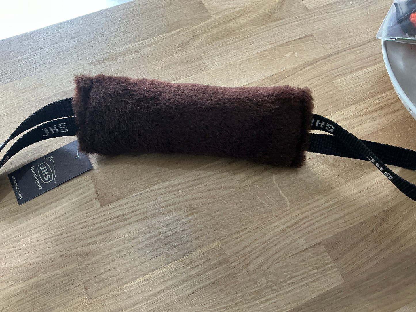 Beißwulst aus Plüsch 25cm-2 Schlaufen