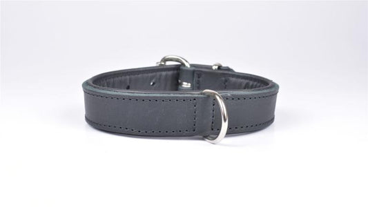 JHS HUNDEHALSBAND / LEDERHALSBAND CLASSIC Schwarz