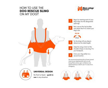 Non-stop Dog rescue sling