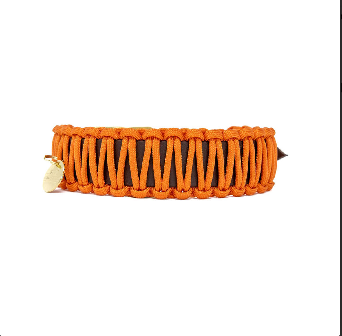 Biothane Paracord Halsband Dunkelbraun/Fox