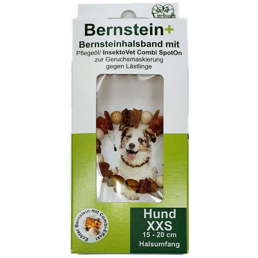 Bernsteinhalsband mit InsektoVet Combi SpotON