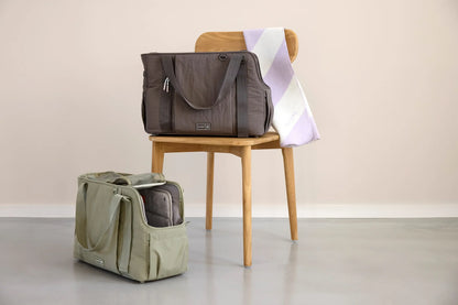 Palopa HUNDETASCHE CRINKLED - WEDA, PALE OLIVE
