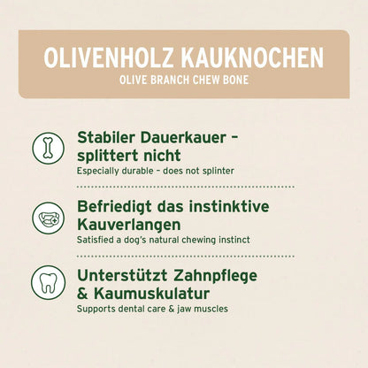 Aniforte Olivenholz Kauknochen