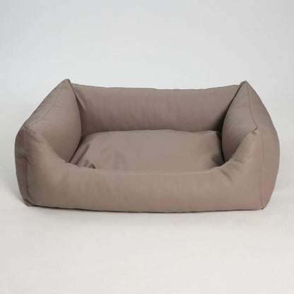 Hundebett Box Bett Saddle Kunstleder sand