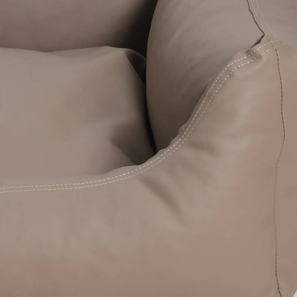Hundebett Box Bett Saddle Kunstleder sand