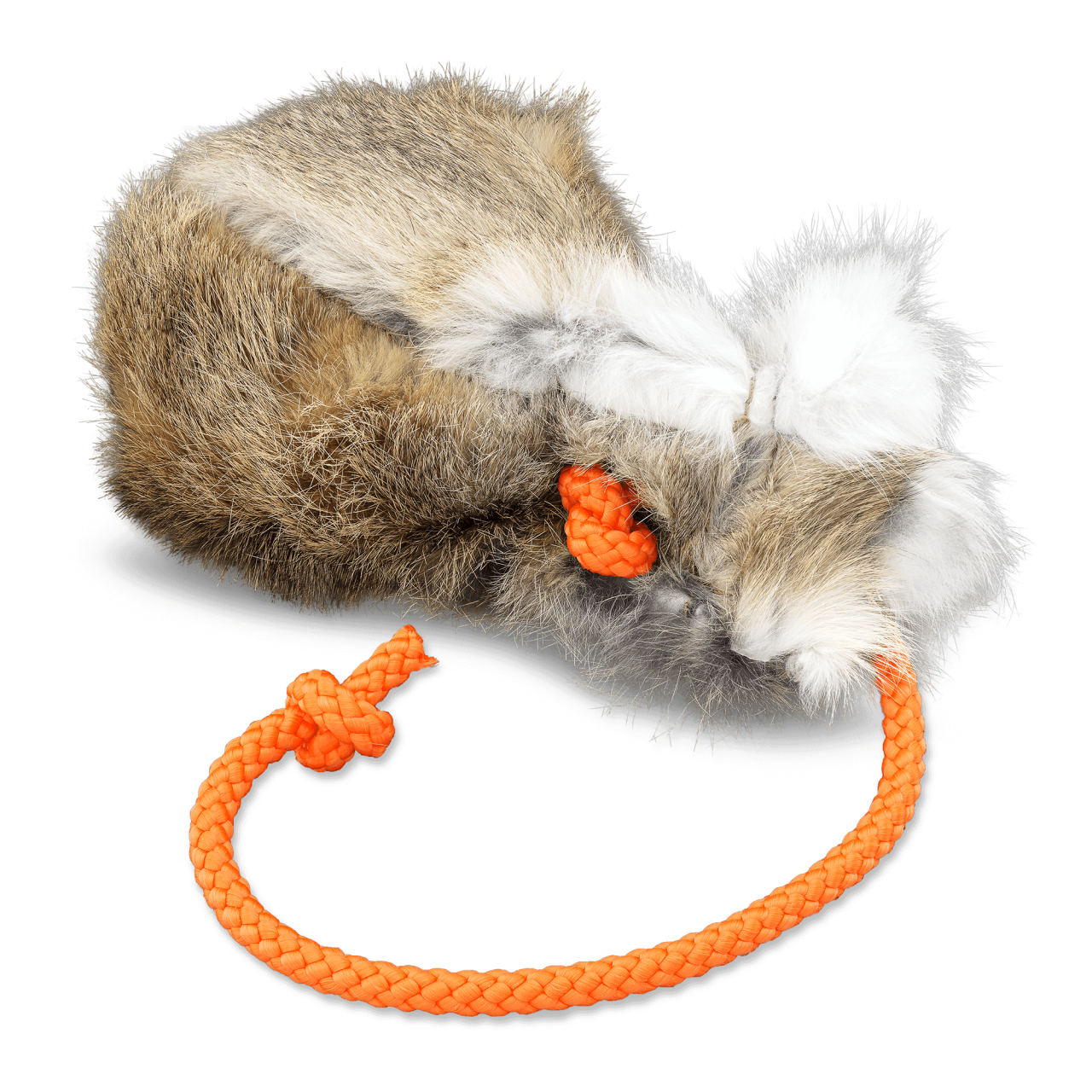 Dummyball, mit Kaninchenfell