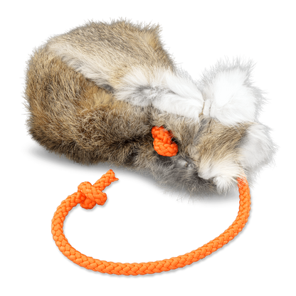 Dummyball, mit Kaninchenfell