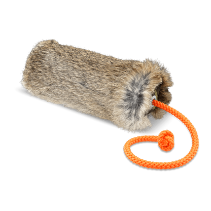 Futterdummy mit Kaninchenfell
