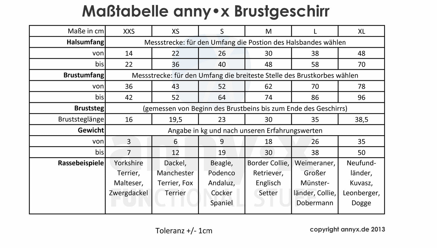 Anny-x Brustgeschirr Safety Fun, verschiedene Farben